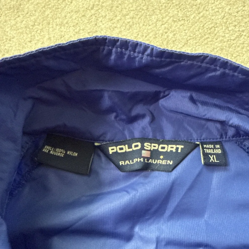 Vintage 90s Polo Sport Ralph Lauren Jacket Men's XL Blue‎ Full Zip Embroidered